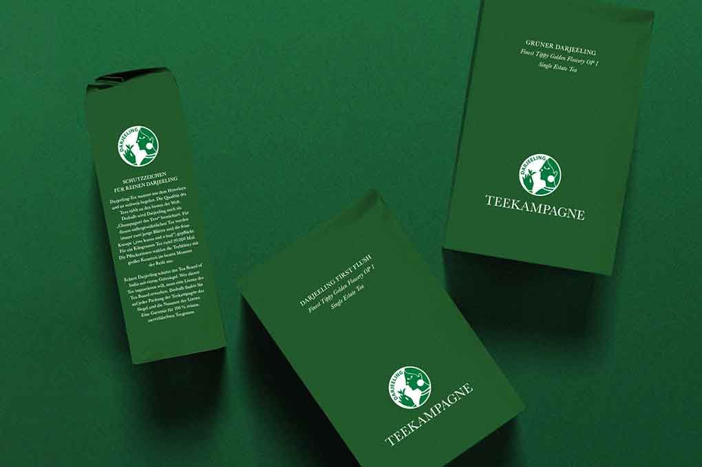 Teepackungen der Teekampagne